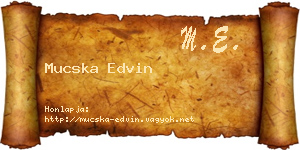 Mucska Edvin névjegykártya